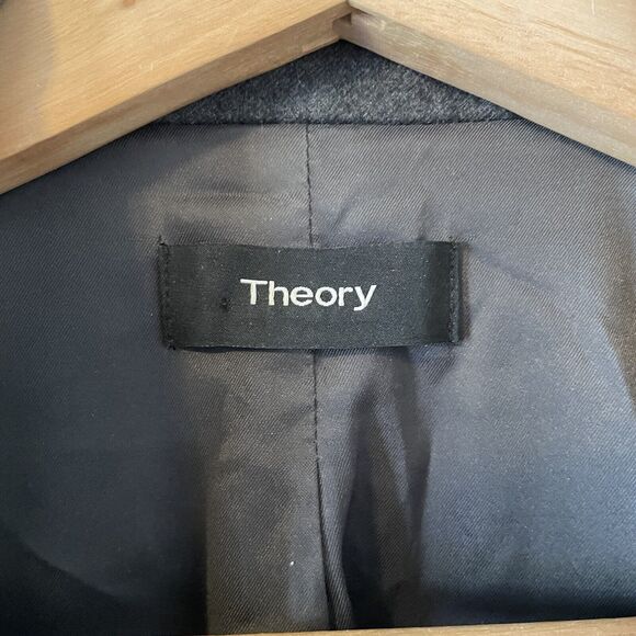 Theory Women’s Overlap Blazer New Pure Flannel Sz 2 Wool - Picture 4 of 10